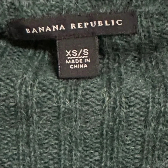 BANANA REPUBLIC Muted Green Shrug Sweater 37% Wool 33% Alpaca Size XS / S - Picture 4 of 6